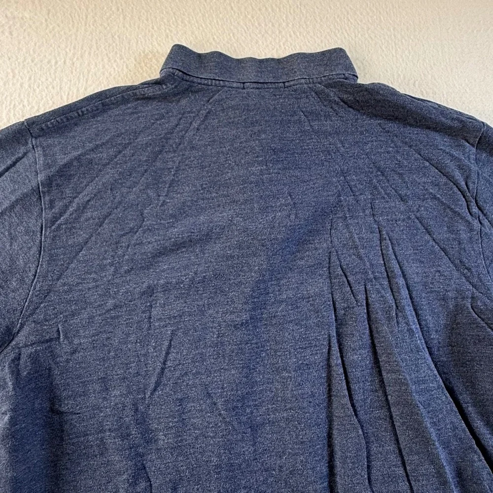 Polo Ralph Lauren Polo Shirt Mens 2XB Short Sleeve Heathered Navy Blue